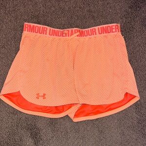 under armour coral women's shorts